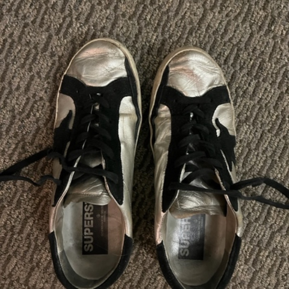 GGDB Golden Goose Superstar Sneakers Size 38 silver/black